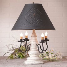 Harrison Lamp in Americana White with Textured Black Tin Shade - £342.13 GBP