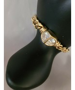 Signed Vintage S.A.L. Swarovski Crystal Gold Tone Chain Link Bracelet 7 ... - £118.46 GBP