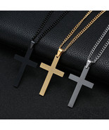 X3 Fashion Cross Religious Christian Necklace and Pendant  Men Adjustable - £7.50 GBP