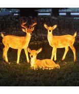 3D Deer Sculpture Animal Outdoor Lights Set, Resin Fiberglass Luminous L... - €1.555,15 EUR
