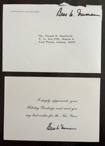 Bess Truman Signed Thank You Holiday Greetings Card Free Frank Envelope ... - $32.99