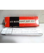 Acu-Math 1240 Pocket Slide Rule + Leather Case  + Instructions , 7 scales - $20.37 CAD