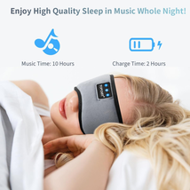 Bluetooth Sleep Eye Mask Wireless Headphones with Microphone for Handsfree Calls - £25.99 GBP