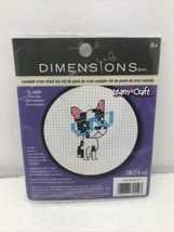 Dimensions Counted Cross Stitch Kit Smart Dog Puppy 3in Learn A Craft  2017 8+ - $10.62