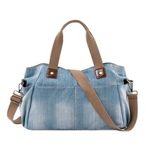 Annmouler  Bags for Women Fashion Large Capacity Handbag Denim Tote Bag Female   - £144.33 GBP