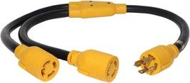 Generator Distribution Cord, 10 Gauge 4 Prong Extension Cord Splitter, 125/250V - £47.15 GBP