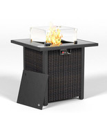 28&quot; Propane Fire Pit Table: Rattan, 50k BTU - $264.99