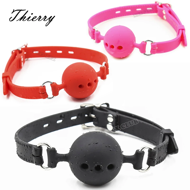 House Home Thierry Fetish Extreme Silicone Breathable Ball Gag A Restraints Open - £25.89 GBP
