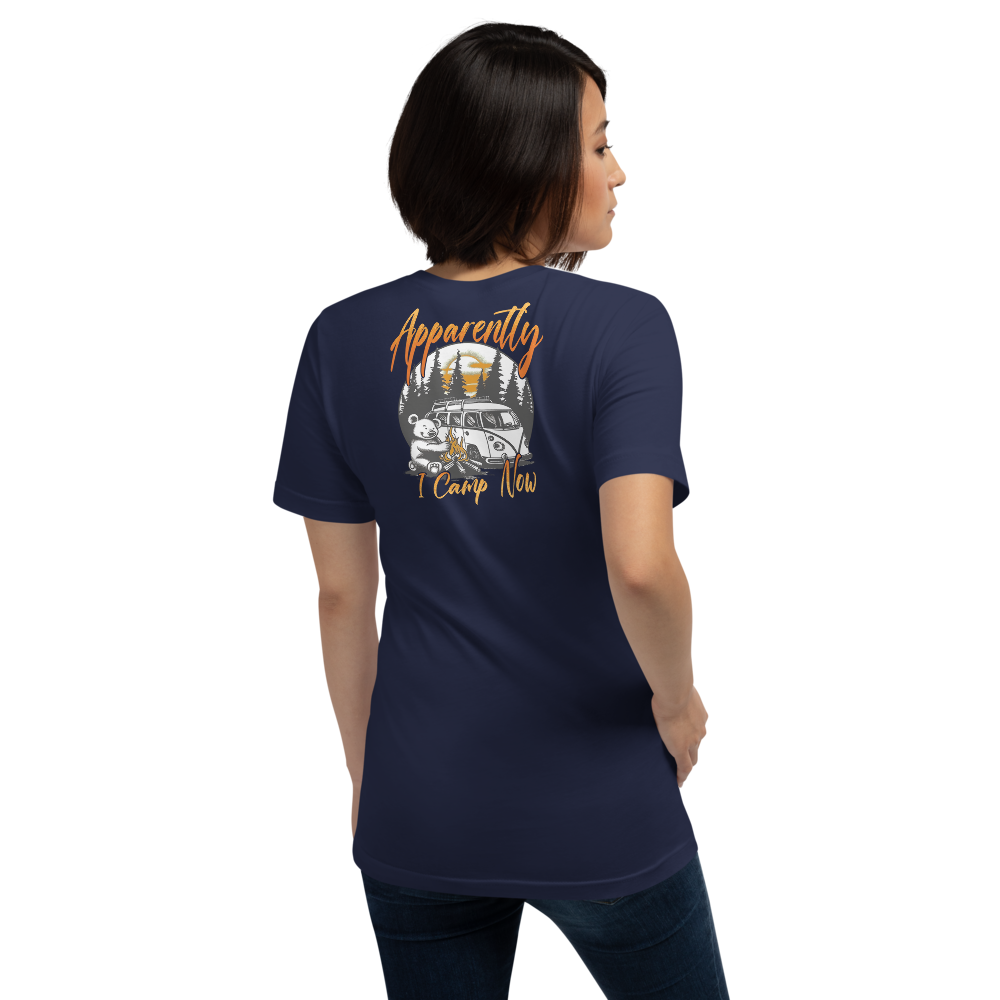 Unisex T-Shirt – Apparently Back Print Navy Item image 2