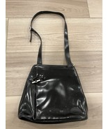 Vintage Longchamp Roseau Black Leather Shoulder Bag Bamboo Toggle Purse - $49.49