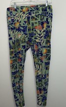 Women’s Leggings Pants XL Waist 38” Inseam 27” Floral Green Blue Ivory - £6.72 GBP