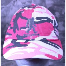 Bigfoot Silhouette Sasquatch Believe Pink Camouflage Cotton Strapback Ha... - $6.90