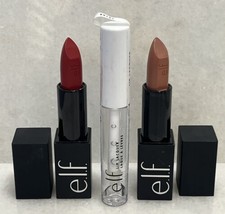2 E.L.F Lipstick - No Regrest &amp; No Doubt &amp; Clear Lip Lacquer - $17.82