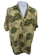 Koko Knot Men Hawaiian shirt XL pit to pit 24.5 camp tropical floral rayon luau - £12.50 GBP