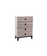 Modern Chest, 4 Drawers, Cream, Faux Marble Top - $525.99