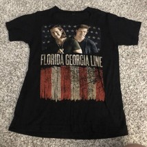 Florida Georgia Line Concert Tee Size Small Cut Out Line Neck Country Music - $14.01