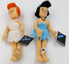 Vintage Warner Bros Studio Store Wilma Flintstone &amp; Betty Rubble Plush Bean Bag - $28.81