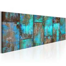 Tiptophomedecor Abstract Canvas Wall Art - Metal Mosaic: Blue - Stretched &amp; Fram - £71.76 GBP+