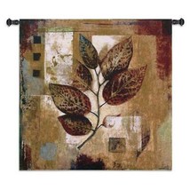 35x35 MODERNIST AUTUMN Fall Leaves Geometric Contemporary Tapestry Wall ... - $118.80