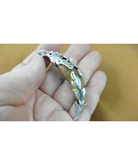 AK-TOOTH-94) 2-1/2&quot; Fossil 1000 yrs old Wolf tooth silver filigree flame... - $55.15