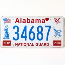 2008 United States Alabama National Guard Passenger License Plate 34687 - $16.82