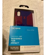 New SPECK CandyShell Grip Apple IPHONE XS Max Case, Ultraviolet Purple/R... - £8.29 GBP