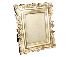 PICTURE FRAME gold plastic glass 10.5x9 - photo 4.5x6.5 table top (N clst) - $4.00