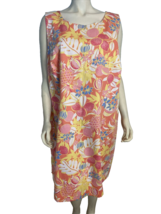 NWT Talbots Plus Petite Coral, Yellow, Blue, Pink Sleeveless Pencil Dress 22Wp - £59.75 GBP
