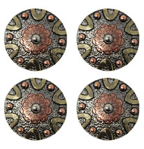 Concho Set of 4 Conchos Western Saddle Tack Copper Flower Co543 - $24.74