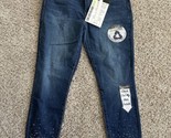 D Jeans Womens Size 6 Blue Mid Rise Skinny Stretch Denim Casual Gem Spar... - £13.48 GBP