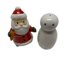 Midwest CBk Santa and Snowman Ceramic Figuaral Salt and Pepper Shakers - $13.36