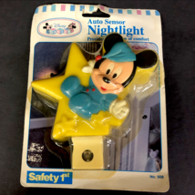 Vintage Disney Baby Mickey Mouse Nursery Night Light 1994 New Safety First - £23.58 GBP
