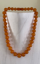 Vintage Natural Amber 36 Beads Necklace 37 Grams - £394.77 GBP