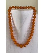 Vintage Natural Amber 36 Beads Necklace 37 Grams - £389.89 GBP