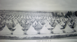 Camp Sevier S.C. Infantry Tents Photo 1918 WWI Original Panoramic 34&quot; x 7 1/4&quot; - £629,203.23 GBP