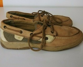 Sperry Top Siders Bluefish Women&#39;s Brown &amp; Tan Leather Comfort Shoes Size 6M - $12.60