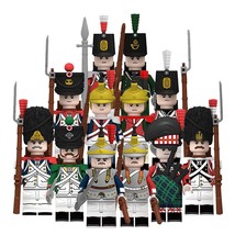 12pcs Napoleonic Wars Soldiers British French Spanish Italian Army Minifigures - £19.97 GBP