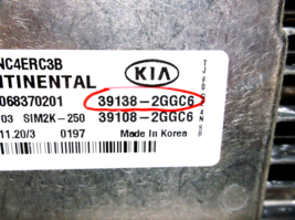 2017..17  KIA OPTIMA 2.4L  VIN 3  8TH DIGIT  /ENGINE COMPUTER/ECU.PCM image 3