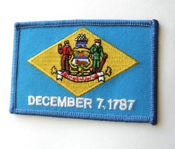 Delaware State United Sates 1787 Sew Or Iron On Embroidered Patch 2 X 3 Inches - £4.43 GBP