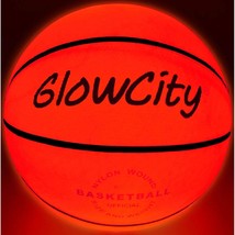 GlowCity LED Light-Up Basketball  Size 5, 27.5 inch, Ideal for Youth &amp; P... - £72.82 GBP