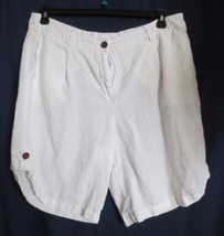 Jones New York Signature White Chino linen shorts SZ 14 - £11.74 GBP