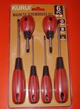 KURUI Magnetic Screwdriver Set 6-Piece  Tool Set 3 Phillips and 3 Flat Head - $10.40