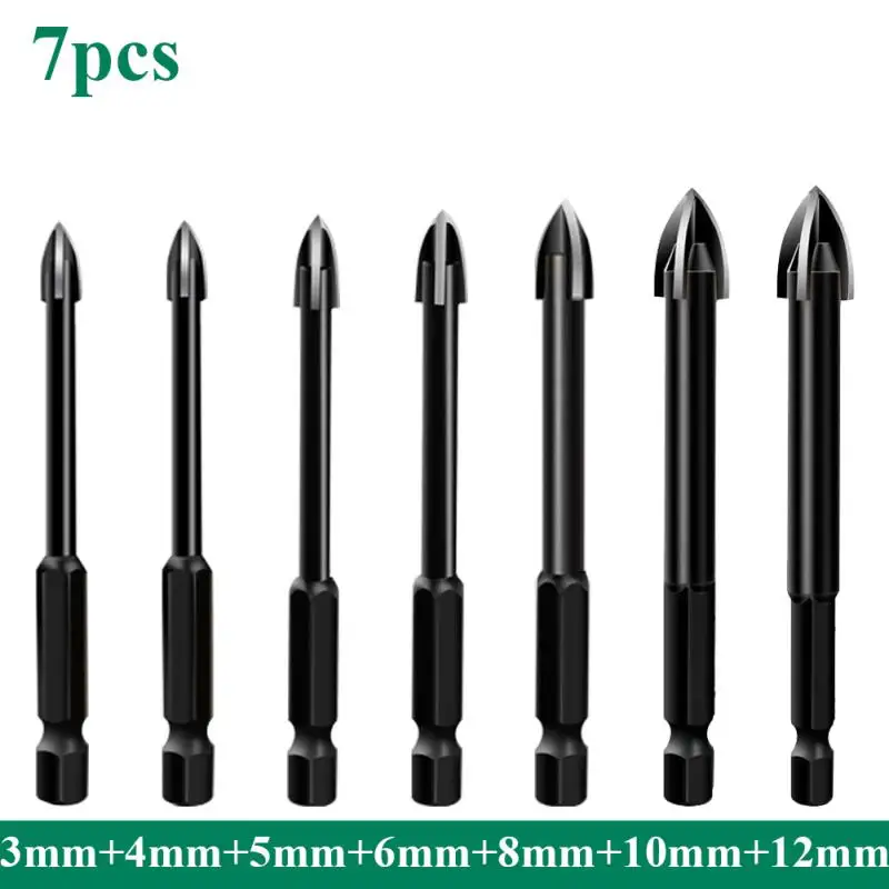 6pc 3/4/5/6/8/10mm Drill Bits Cross Hex Tile Bits Gl Ceic Concrete Hole ... - $4,030.51 MXN