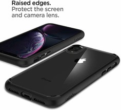 iPhone XR Case (2018) Ultra Hybrid Shockproof Lightweight Clear Matte Black - £31.64 GBP