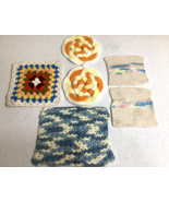 Handmade Hand Crocheted Doilies Pot Holders Set Of Six Vintage - €12,90 EUR