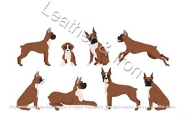 New Boxer Dog Illustration Pattern Design Checkbook Cover - £7.86 GBP