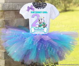 Paw Patrol Birthday Tutu Outfit, Everest Birthday Tutu Outfit - £39.33 GBP