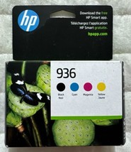 HP  936 Black Cyan Magenta Yellow Ink Cartridge Set 6C3Z5LN Exp 2025 Sea... - $119.98