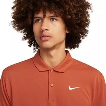NWT Nike Court Dri-FIT Men&#39;s Tennis Polo Shirt (Orange/White) DH0857-657... - £33.57 GBP