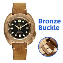 E 2104 men bronze watch black dial sapphire glass nh35 automatic watch 200m dive bronze thumb200